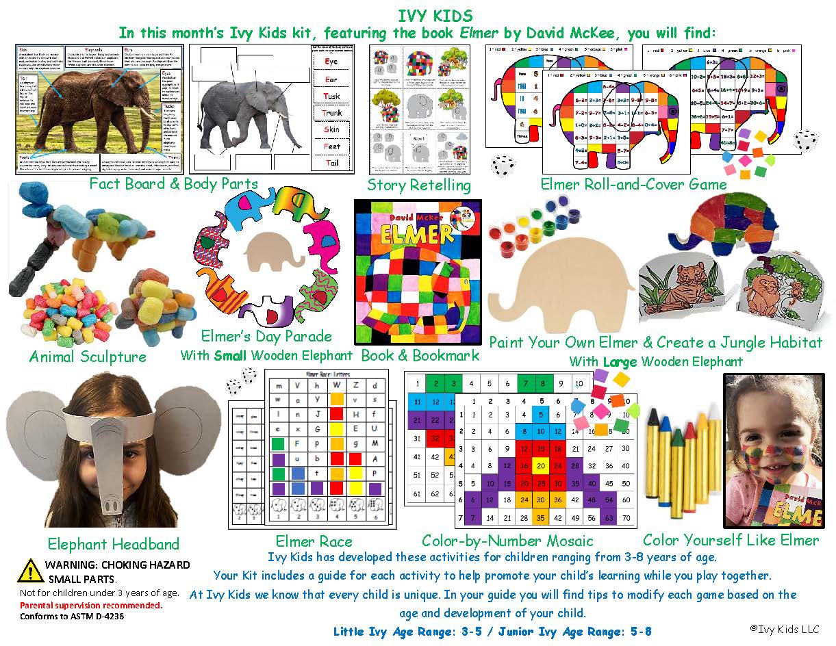 Elmer the Elephant inspired STEM activities for kids