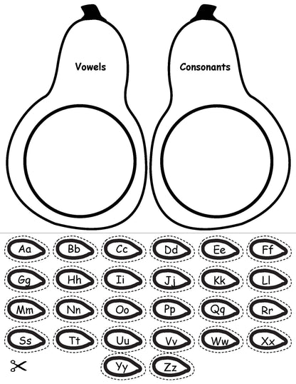 Squash themed literacy game