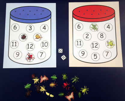 Math Activity- Bug Catching Game Inspired by The Very Lonely Firefly by Eric Carle