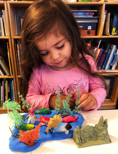 Make your own coral reef with clay and sea creatures