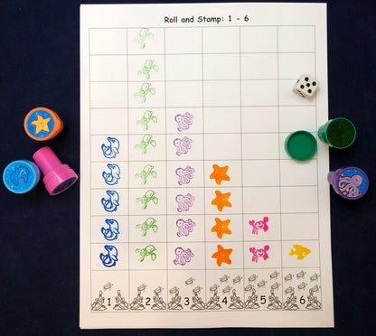 Stamp math games kids