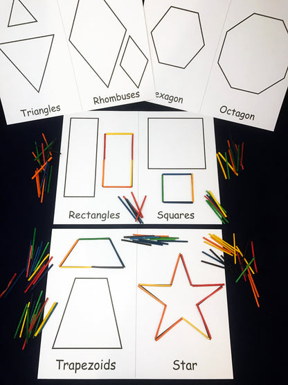 Making shapes with sticks inspired by When a Line Bends a Shape Begins