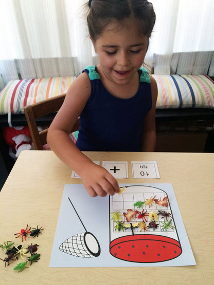 Math Activity - Bug Catching Game Inspired by The Very Lonely Firefly by Eric Carle