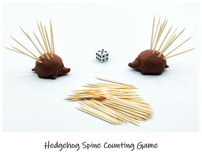 Hedgehog clay and toothpick activity kids STEM