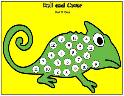 Roll and Cover Chameleon Game